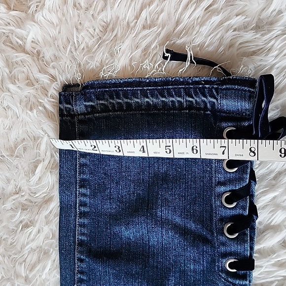 PAIGE Blue Jacqueline Straight Ankl Lace Jeans Brand New - Picture 13 of 15